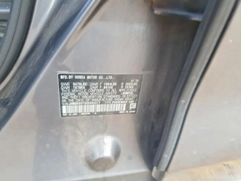 2016 HONDA FIT EX  