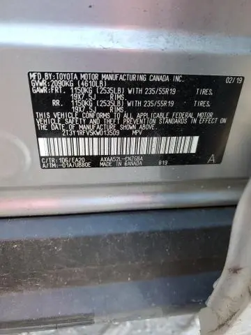 2019 TOYOTA RAV4 LIMITED  