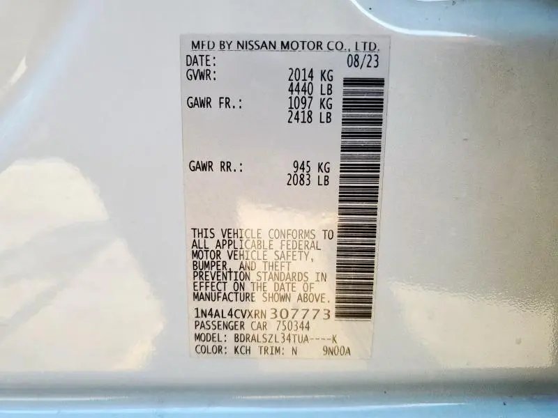 2024 NISSAN ALTIMA SR  