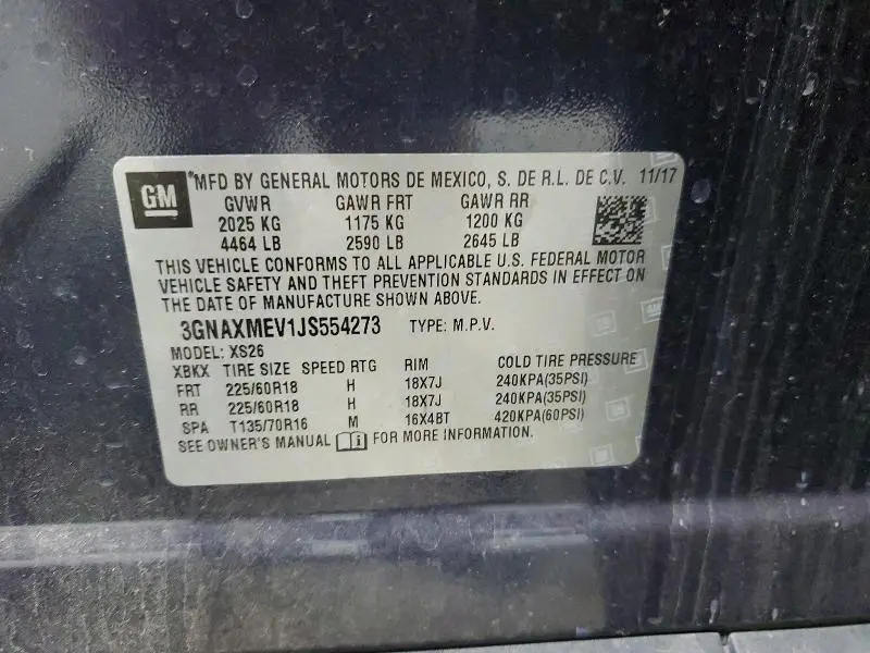 2018 CHEVROLET EQUINOX PREMIER  