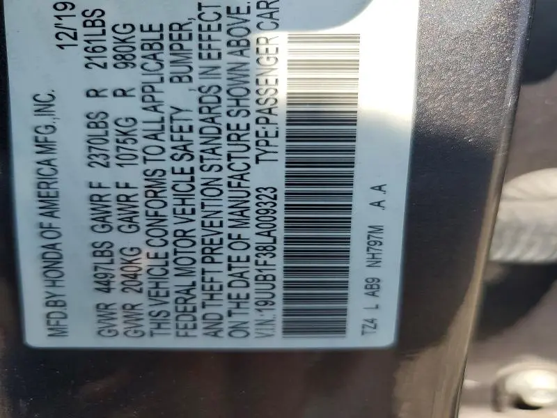 2020 ACURA TLX   