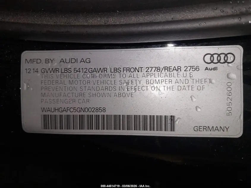 2016 AUDI A6 3.0T PREMIUM PLUS