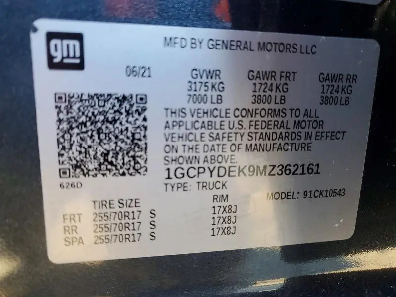 2021 CHEVROLET SILVERADO K1500 LT  