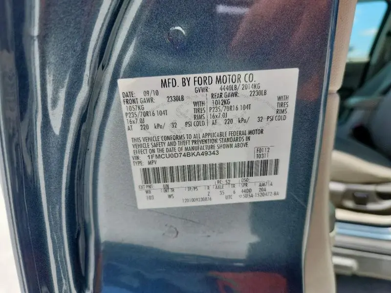 2011 FORD ESCAPE XLT