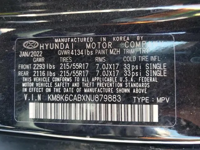 2022 HYUNDAI KONA SEL  