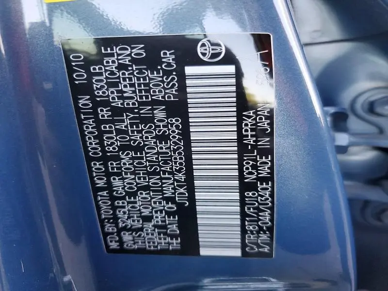 2011 TOYOTA YARIS BASE  
