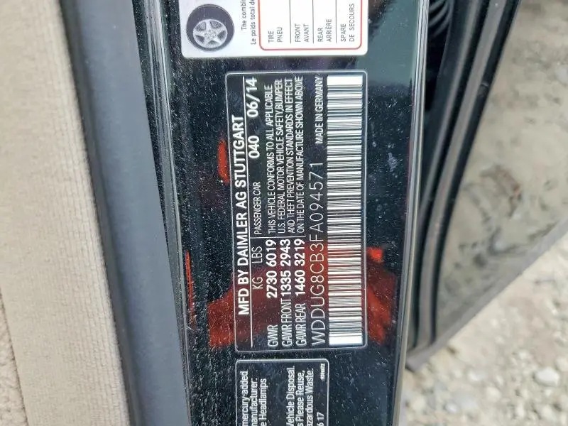 2015 MERCEDES-BENZ S 550  