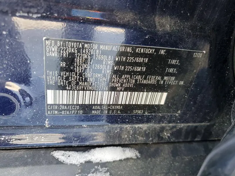 2021 TOYOTA RAV4 XSE  