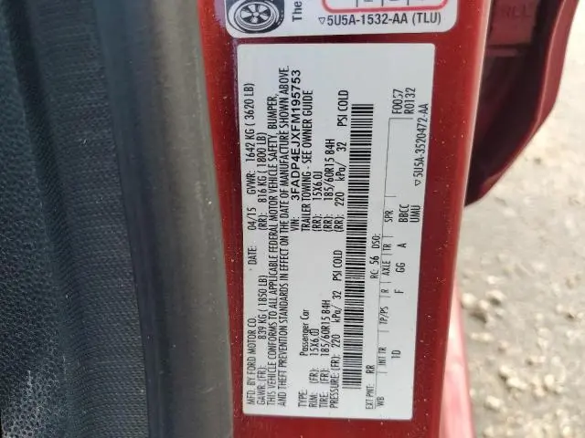 2015 FORD FIESTA SE  