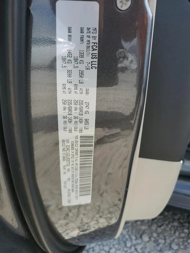 2018 CHRYSLER PACIFICA LIMITED  