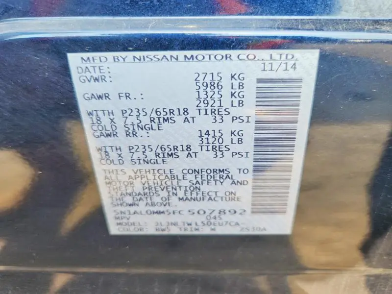 2015 INFINITI QX60 BASE  