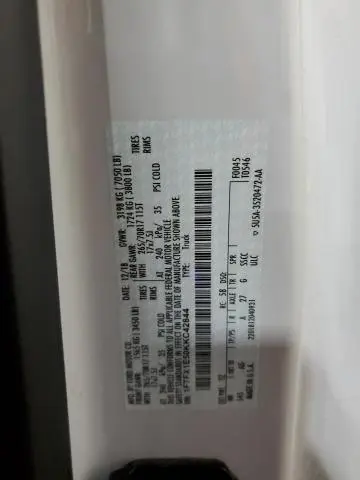 2019 FORD F150 SUPER CAB  