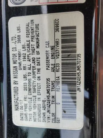 2018 NISSAN 370Z BASE