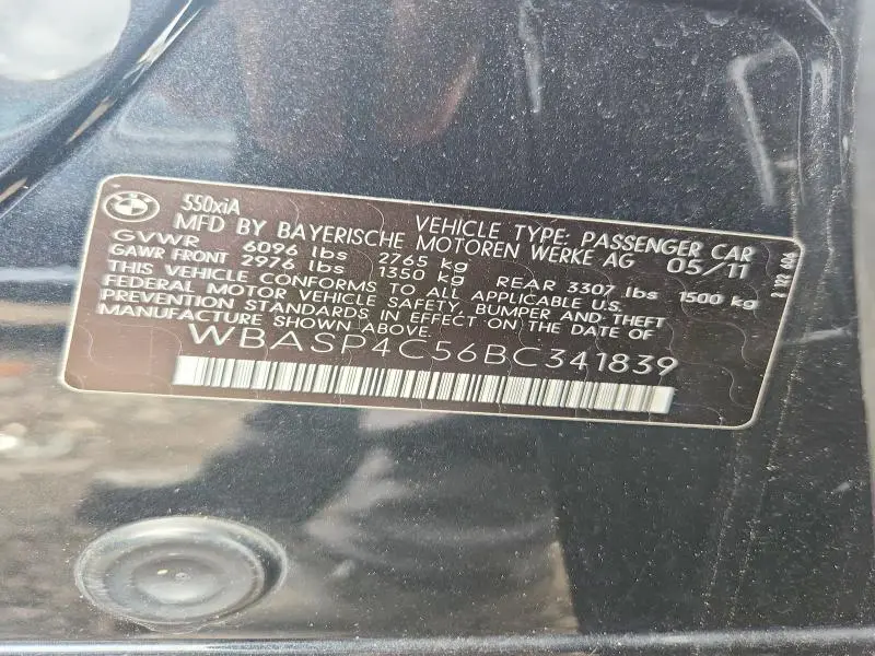 2011 BMW 550 XIGT  