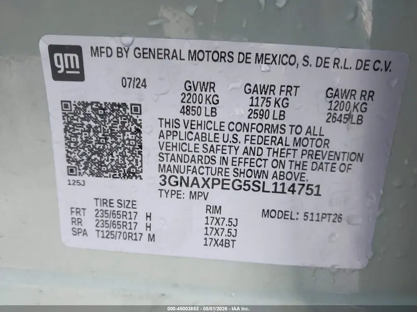2025 CHEVROLET EQUINOX AWD LT