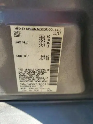 2018 NISSAN ALTIMA 2.5