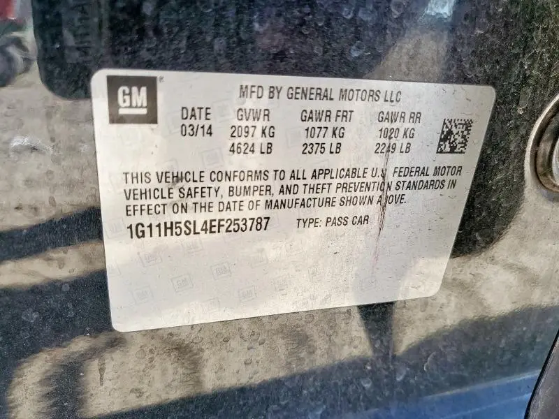 2014 CHEVROLET MALIBU LTZ  