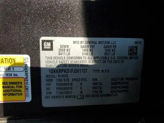 2015 GMC ACADIA SLE  
