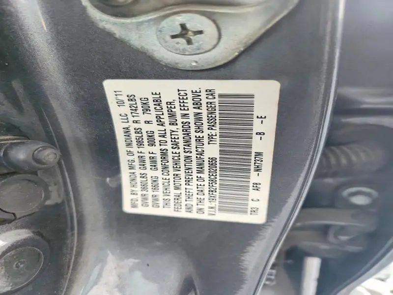 2012 HONDA CIVIC LX  