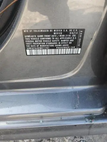 2014 VOLKSWAGEN JETTA BASE