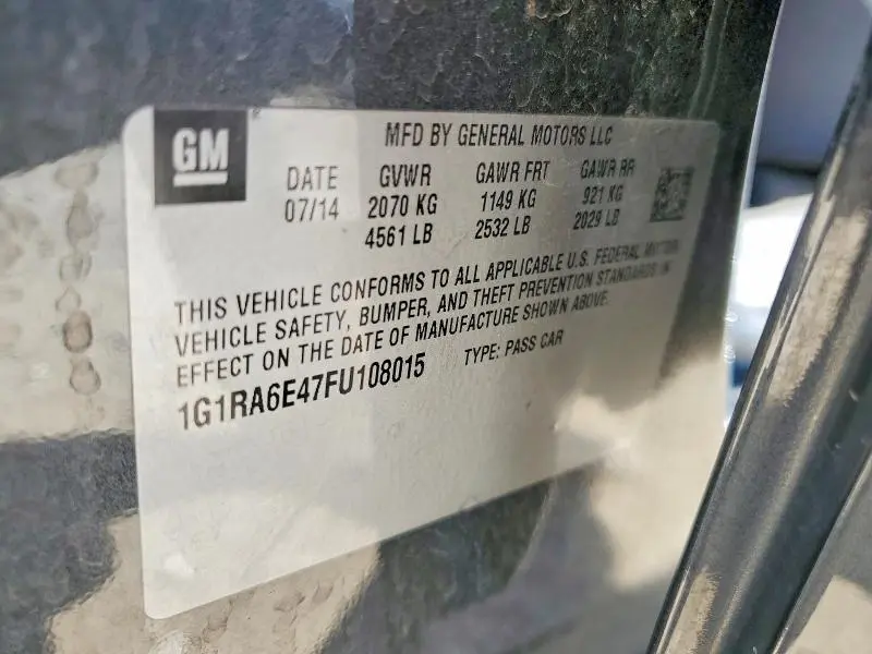 2015 CHEVROLET VOLT   