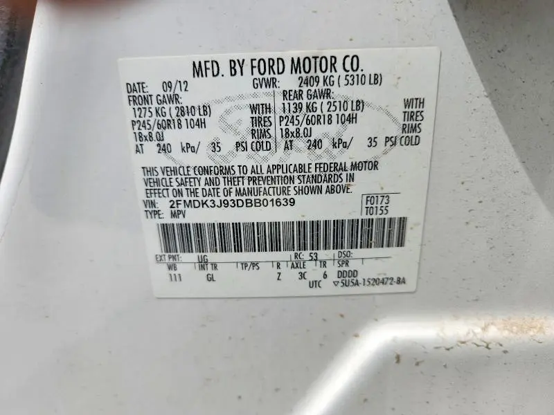 2013 FORD EDGE SEL  