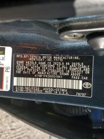 2016 TOYOTA CAMRY LE  