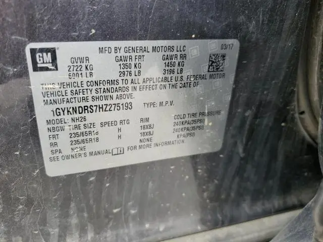 2017 CADILLAC XT5 LUXURY  