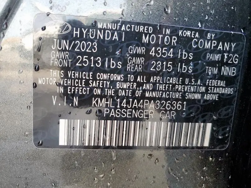 2023 HYUNDAI SONATA SEL  