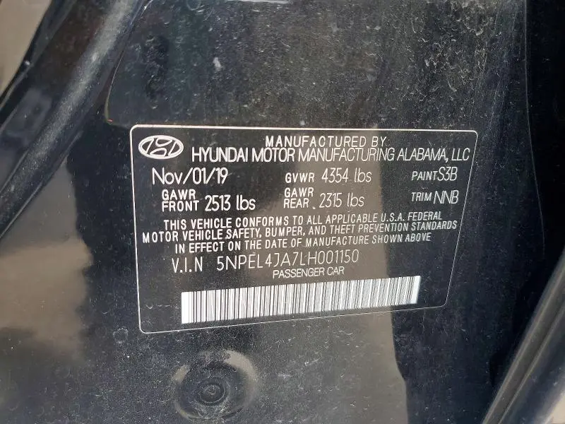 2020 HYUNDAI SONATA SEL  