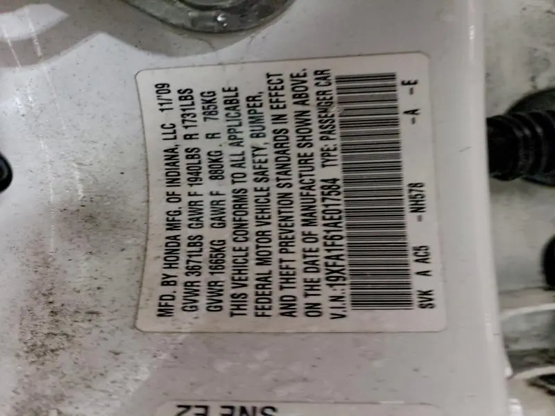 2010 HONDA CIVIC LX-S  