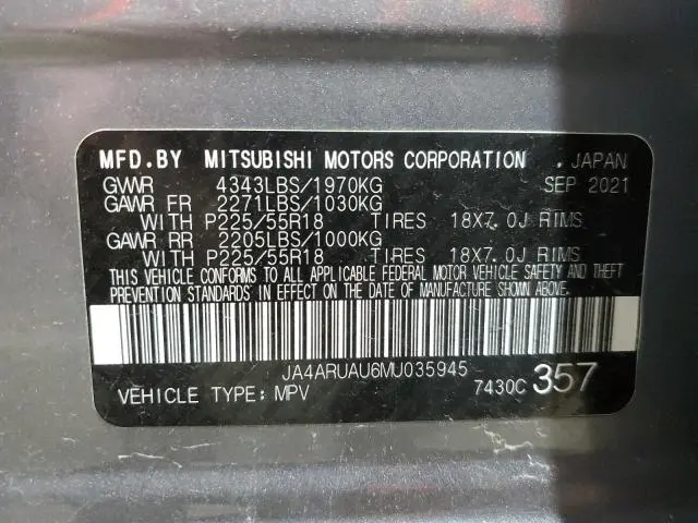 2021 MITSUBISHI OUTLANDER SPORT ES  