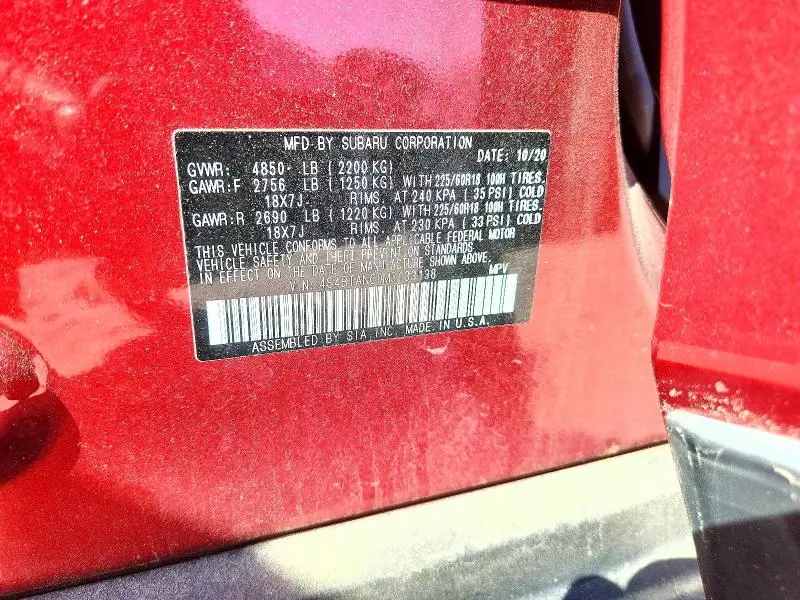 2021 SUBARU OUTBACK LIMITED  