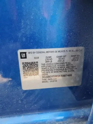 2019 CHEVROLET CRUZE LT
