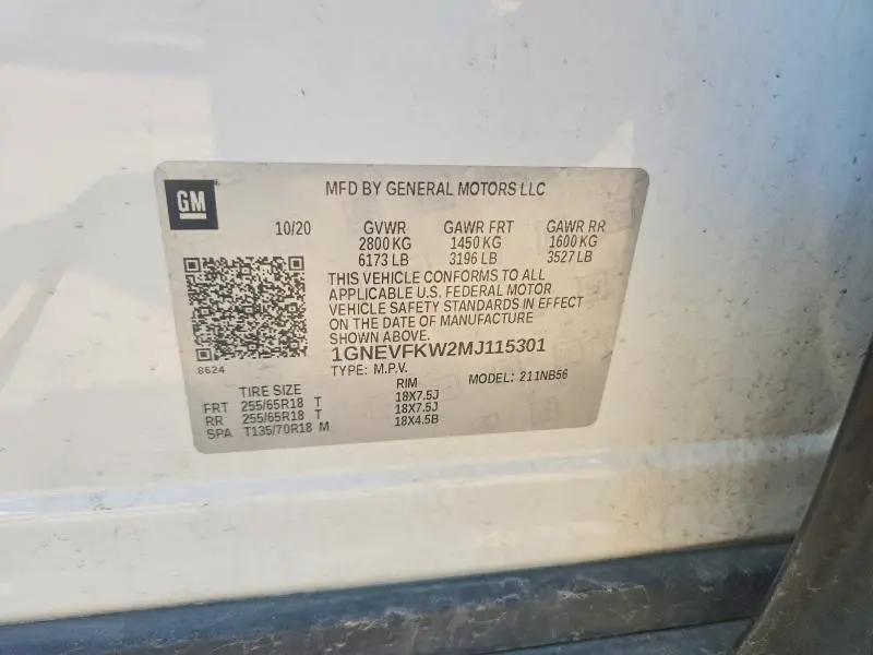 2021 CHEVROLET TRAVERSE LS  
