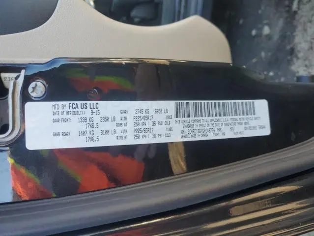 2016 CHRYSLER TOWN & COUNTRY TOURING  