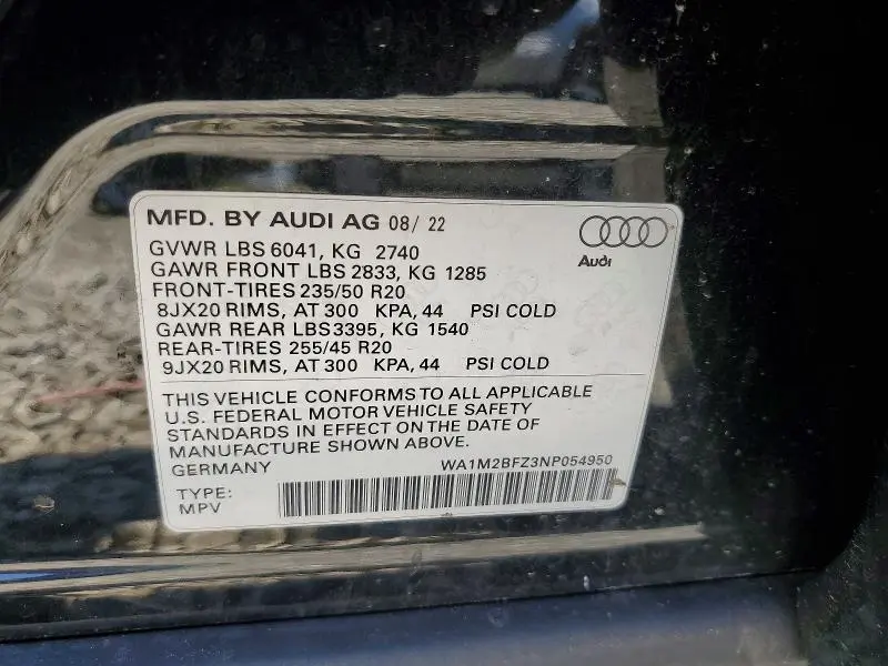 2022 AUDI Q4 E-TRON PRESTIGE S-LINE  