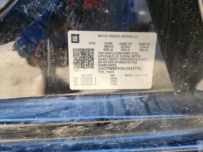 2019 CHEVROLET SILVERADO C1500 CUSTOM  