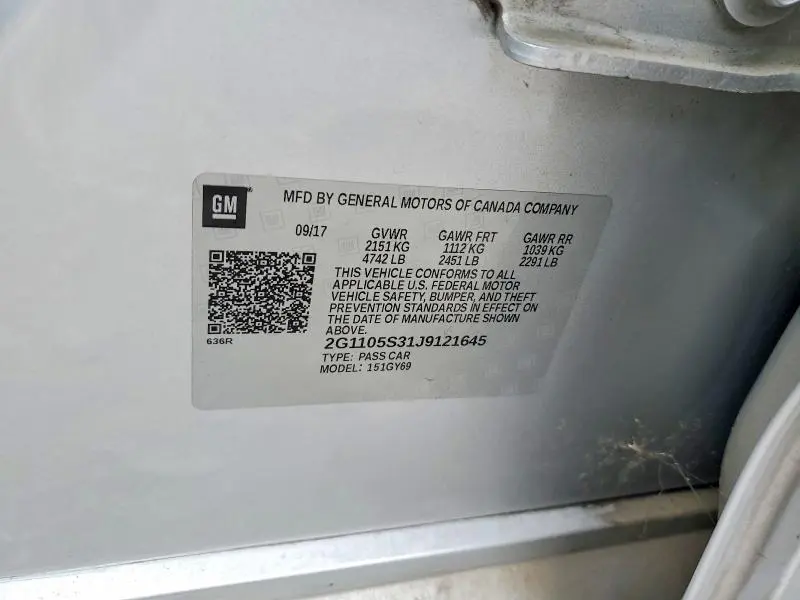 2018 CHEVROLET IMPALA LT  