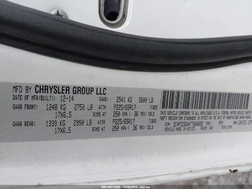 2015 DODGE JOURNEY SXT