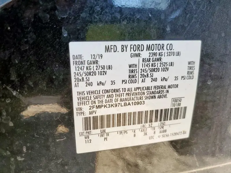 2020 FORD EDGE TITANIUM  