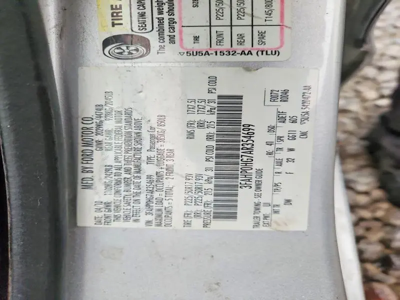 2010 FORD FUSION SE  
