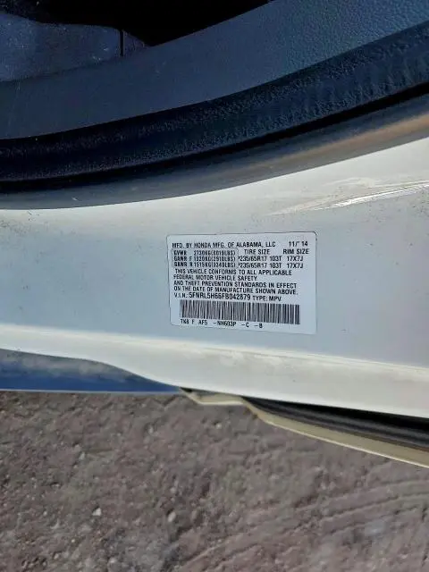 2015 HONDA ODYSSEY EXL  