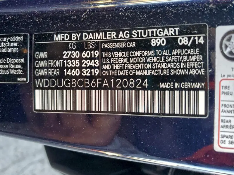 2015 MERCEDES-BENZ S 550  