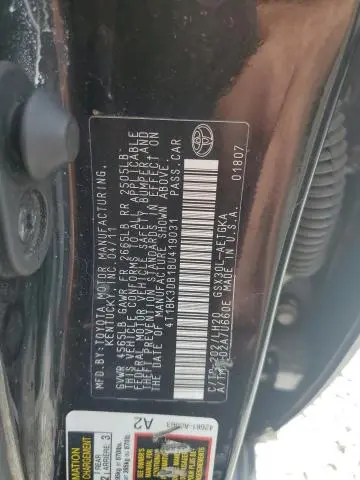 2011 TOYOTA AVALON BASE  