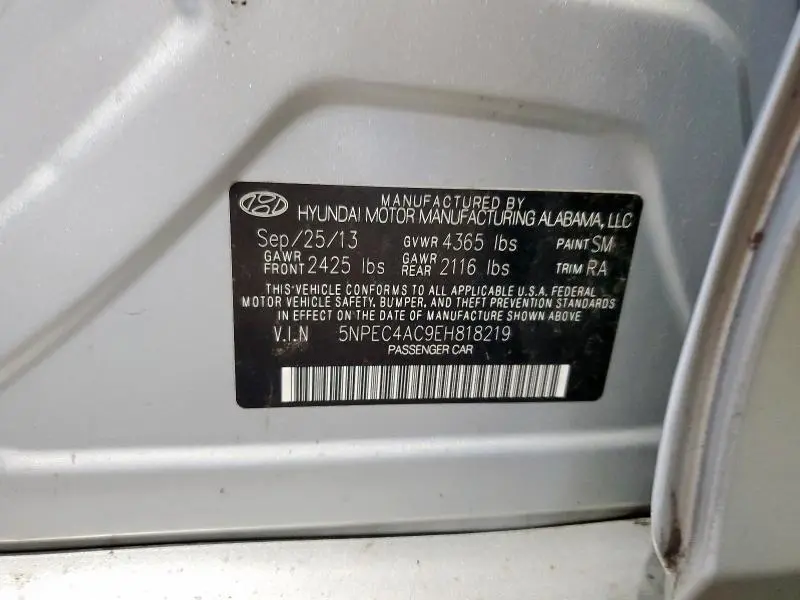 2014 HYUNDAI SONATA SE