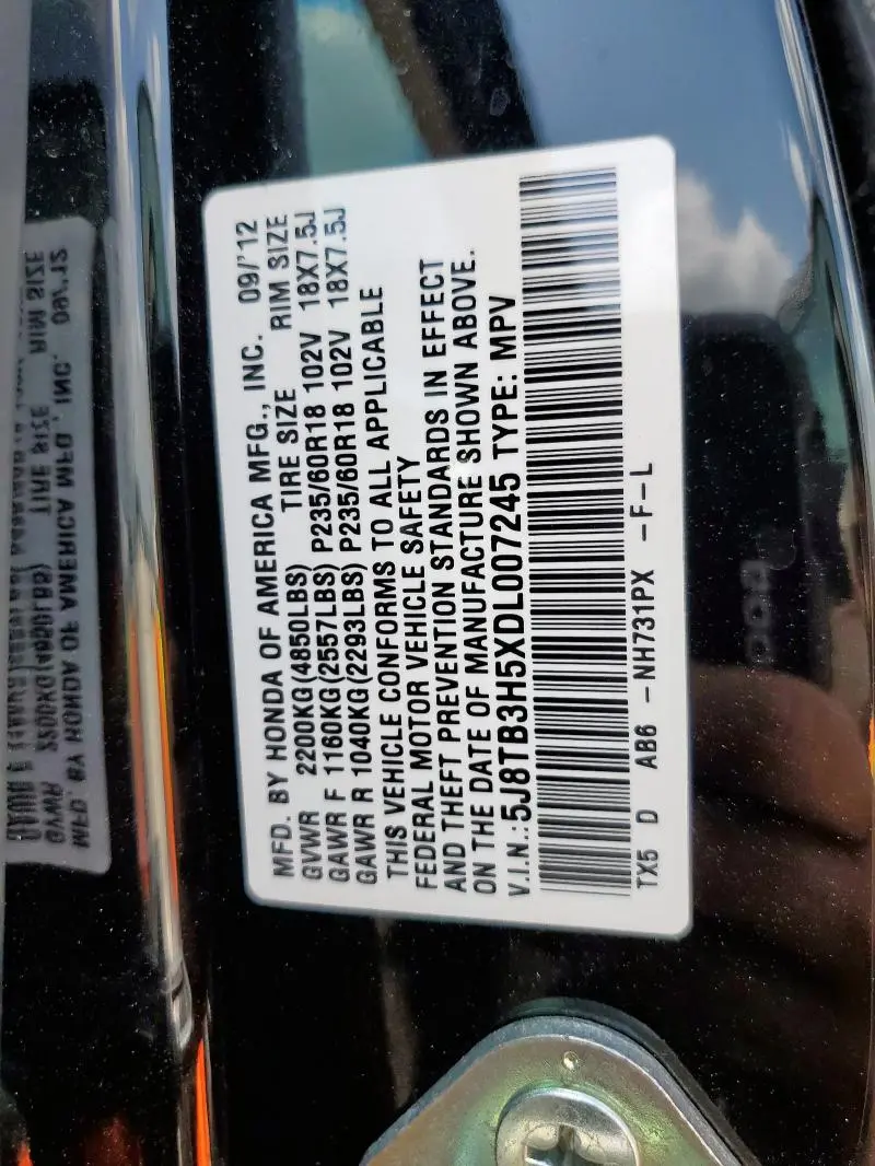 2013 ACURA RDX TECHNOLOGY  
