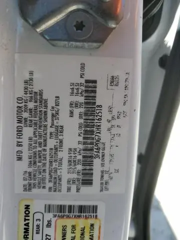 2017 FORD FUSION S  