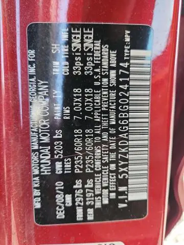 2011 HYUNDAI SANTA FE LIMITED  