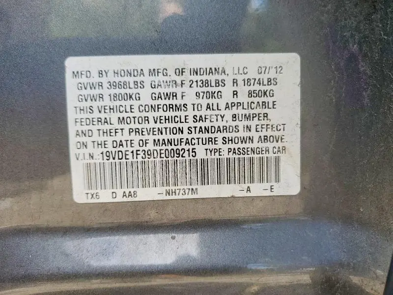 2013 ACURA ILX 20  